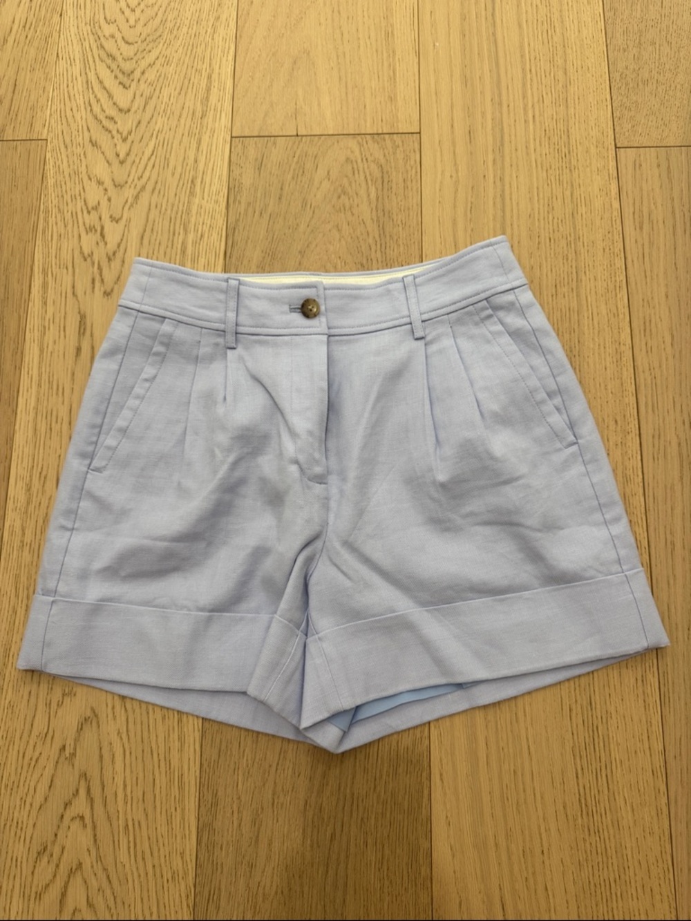 J. Crew Remi Short Light Blue Pleated Cuffed Women's Shorts